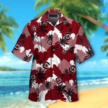 South Carolina Gamecocks Short Sleeve Button Up Tropical Hawaiian Shirt Ver014