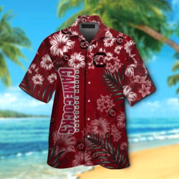 South Carolina Gamecocks Short Sleeve Button Up Tropical Hawaiian Shirt Ver015