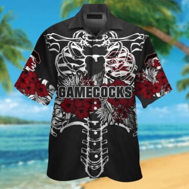 South Carolina Gamecocks Short Sleeve Button Up Tropical Hawaiian Shirt Ver017