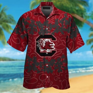 South Carolina Gamecocks Short Sleeve Button Up Tropical Hawaiian Shirt Ver019