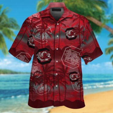 South Carolina Gamecocks Short Sleeve Button Up Tropical Hawaiian Shirt Ver021
