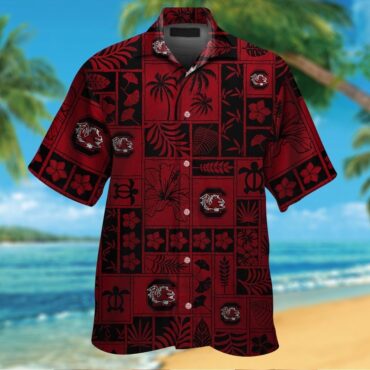South Carolina Gamecocks Short Sleeve Button Up Tropical Hawaiian Shirt Ver029