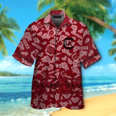 South Carolina Gamecocks Short Sleeve Button Up Tropical Hawaiian Shirt Ver08