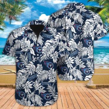 Tennessee Titans Hawaiian Shirt Tropical Leafs Design Aloha Shirts