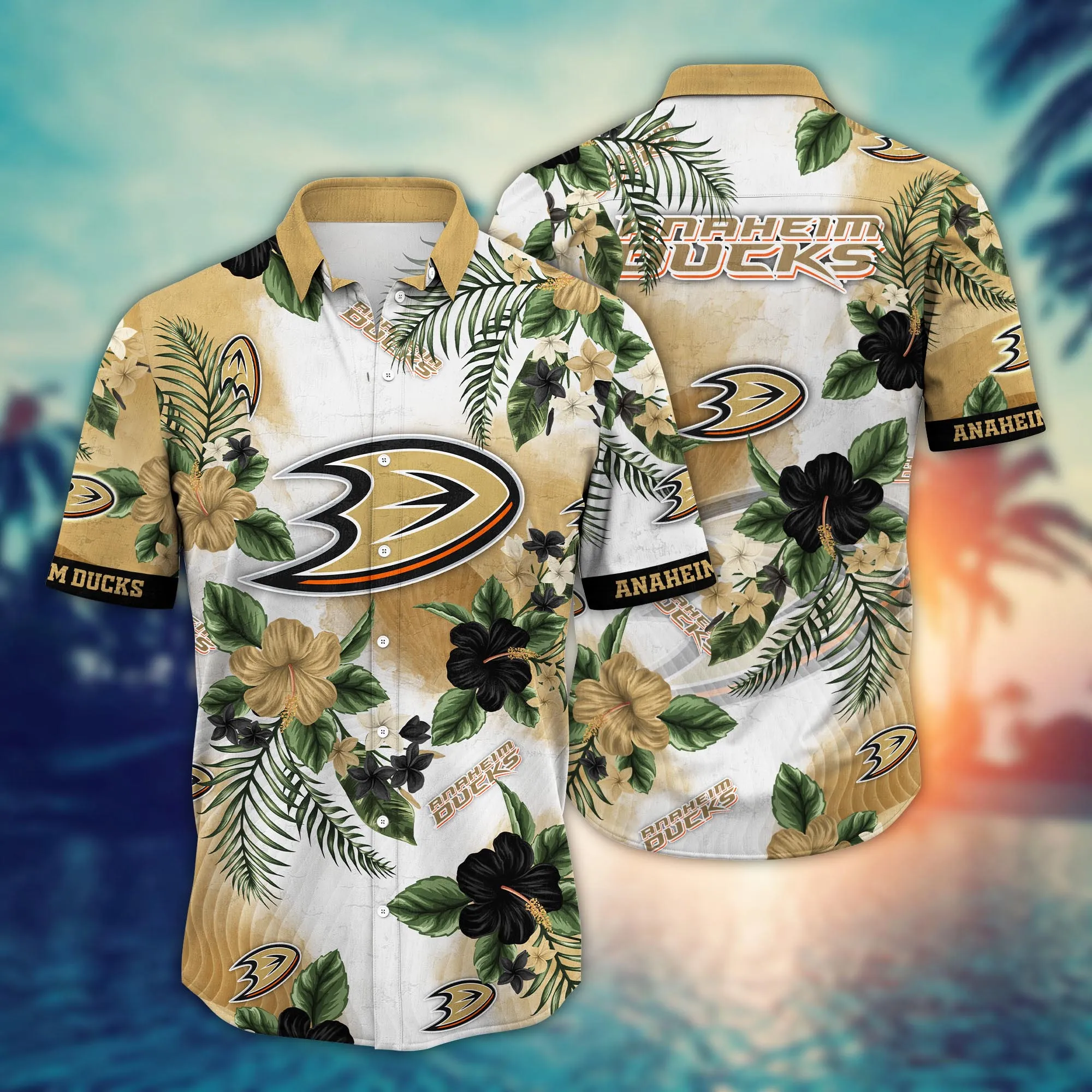 Anaheim Ducks NHL Hawaiian Shirt Picnicstime Aloha Shirt