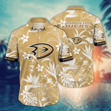 Anaheim Ducks NHL Hawaiian Shirt Pool Parties Aloha Shirt