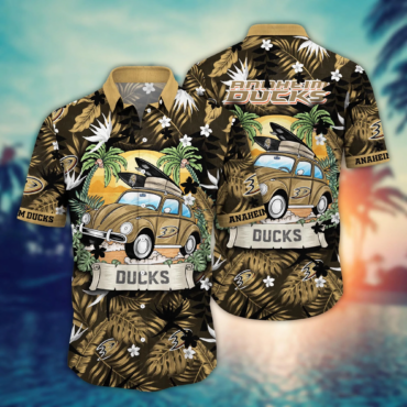 Anaheim Ducks NHL Hawaiian Shirt Pool Partiestime Aloha Shirt