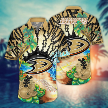 Anaheim Ducks NHL Hawaiian Shirt Vacation Timetime Aloha Shirt