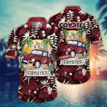 Arizona Coyotes NHL Hawaiian Shirt Sun Showerstime Aloha Shirt