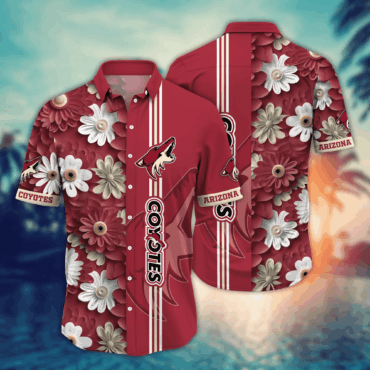 Arizona Coyotes NHL Hawaiian Shirt Sunlit Aloha Shirt