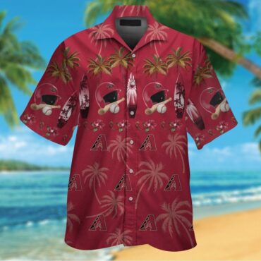 Arizona Diamondbacks Hawaiian Short Sleeve Elegance Tropical Shirt