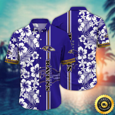 Baltimore Ravens Hawaii Shirt  Flower Exotic Island Fashion