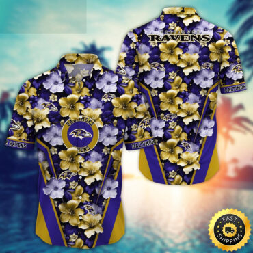Baltimore Ravens Hawaii Shirt  Flower Tropical Getaway Shirts