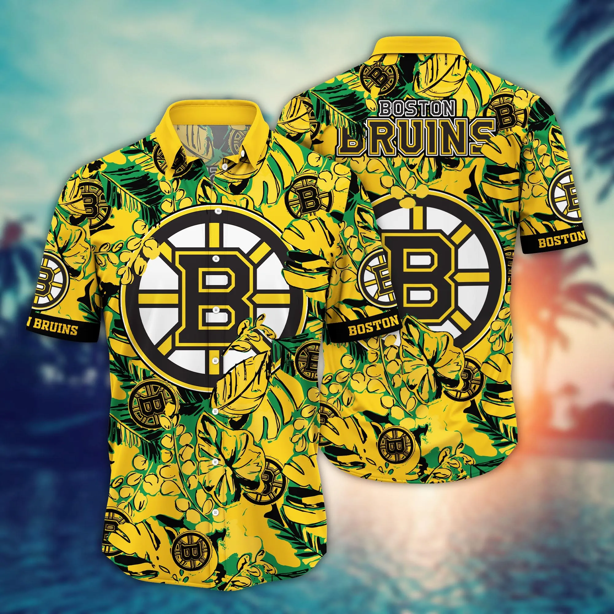 Boston Bruins Nhl Hawaiian Shirt Mid Year Footie Shirts