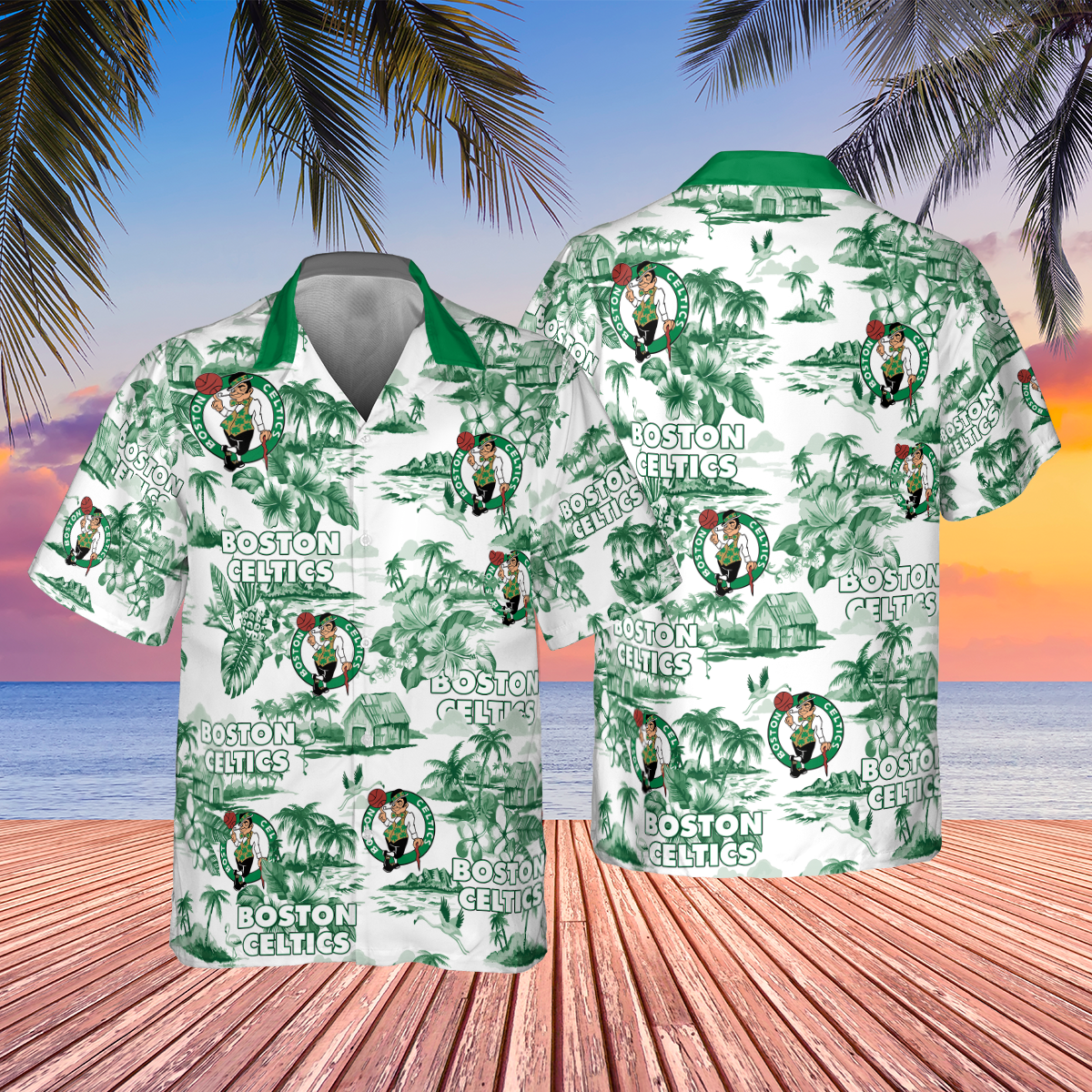 Boston Celtics Authentic Island Vibe Aloha Shirt