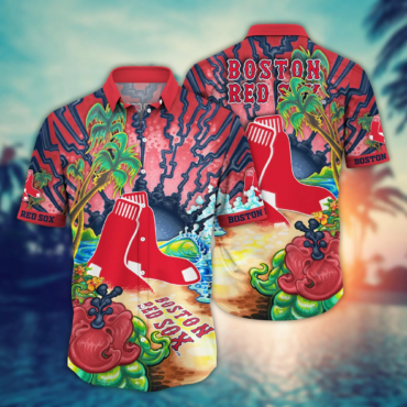 Boston Red Sox MLB Hawaiian Shirt Air Conditioningtime Aloha Shirt
