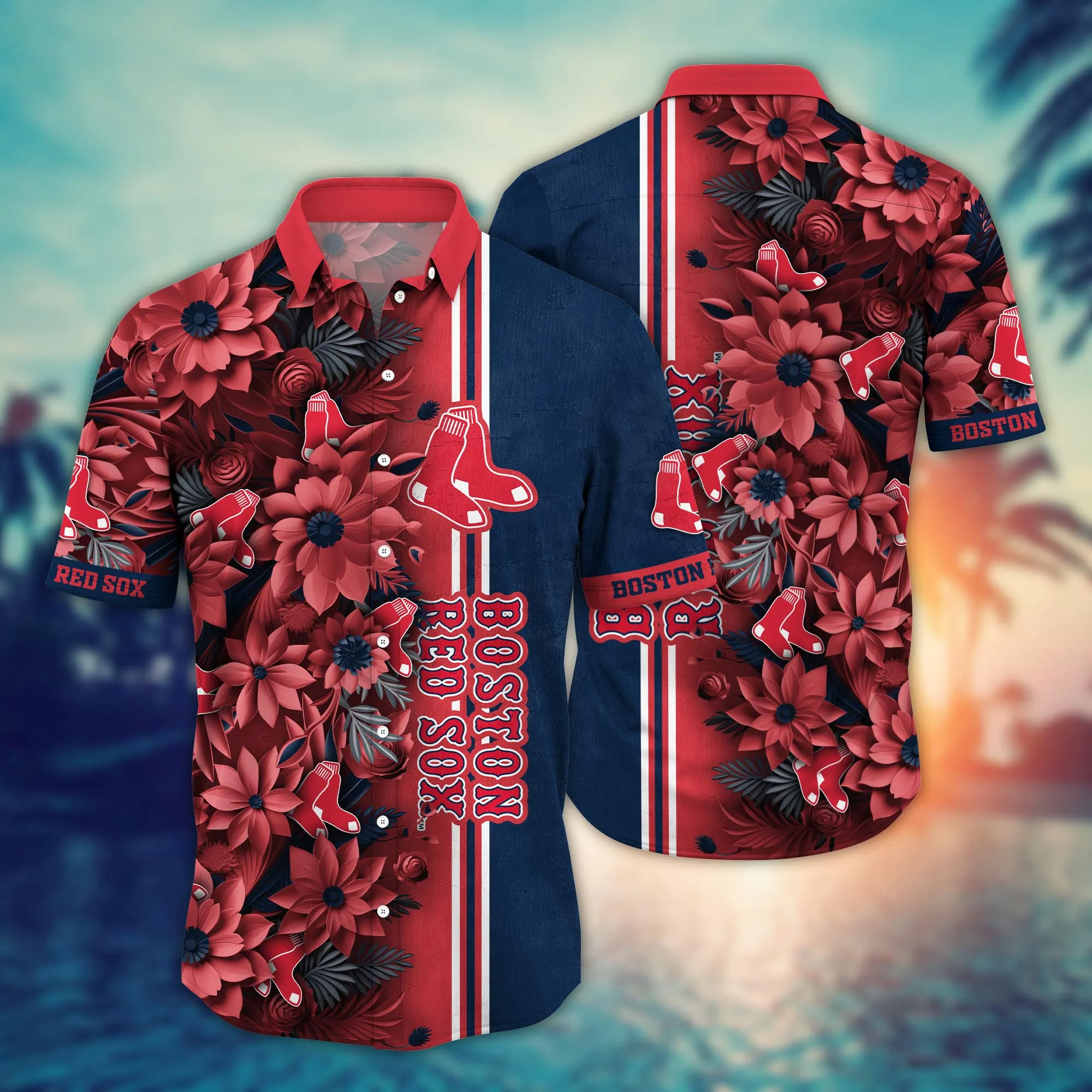 Boston Red Sox MLB Hawaiian Shirt Custom Sunscreen Aloha Shirt