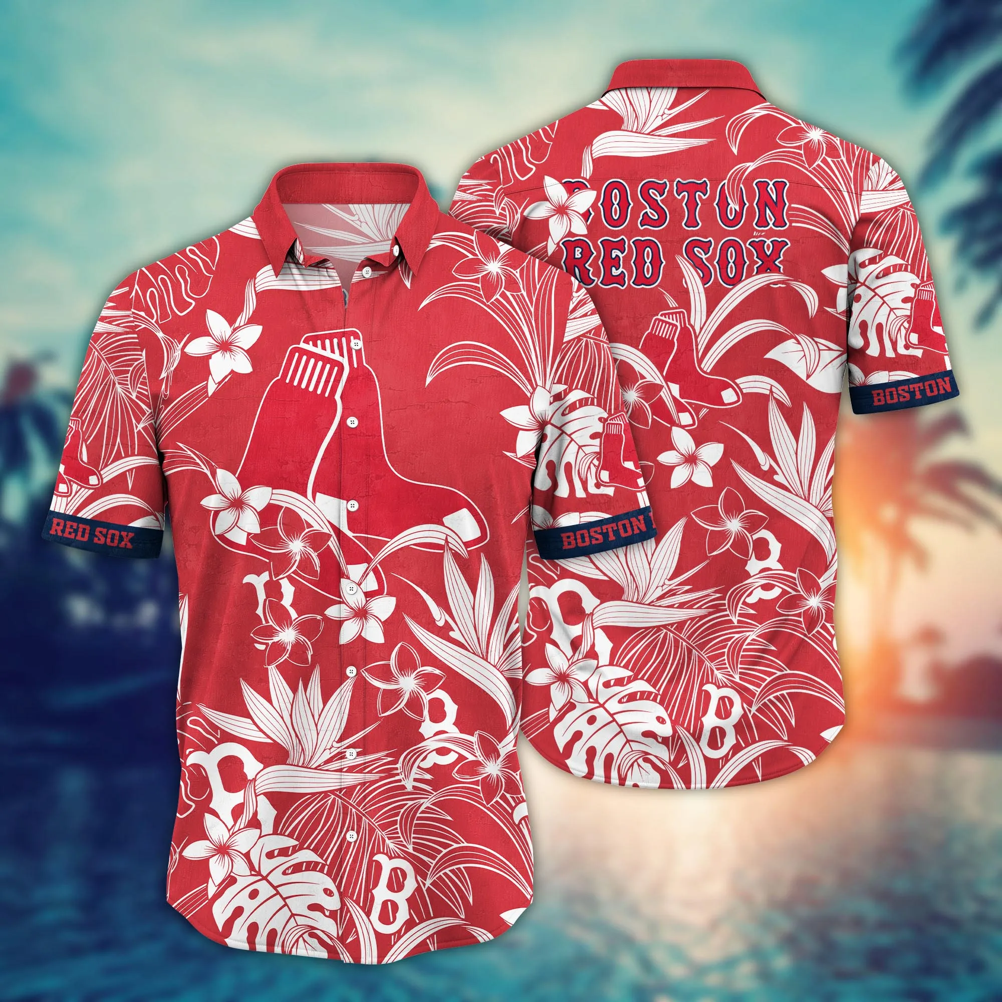 Boston Red Sox MLB Hawaiian Shirt Lemonade Standstime Aloha Shirt
