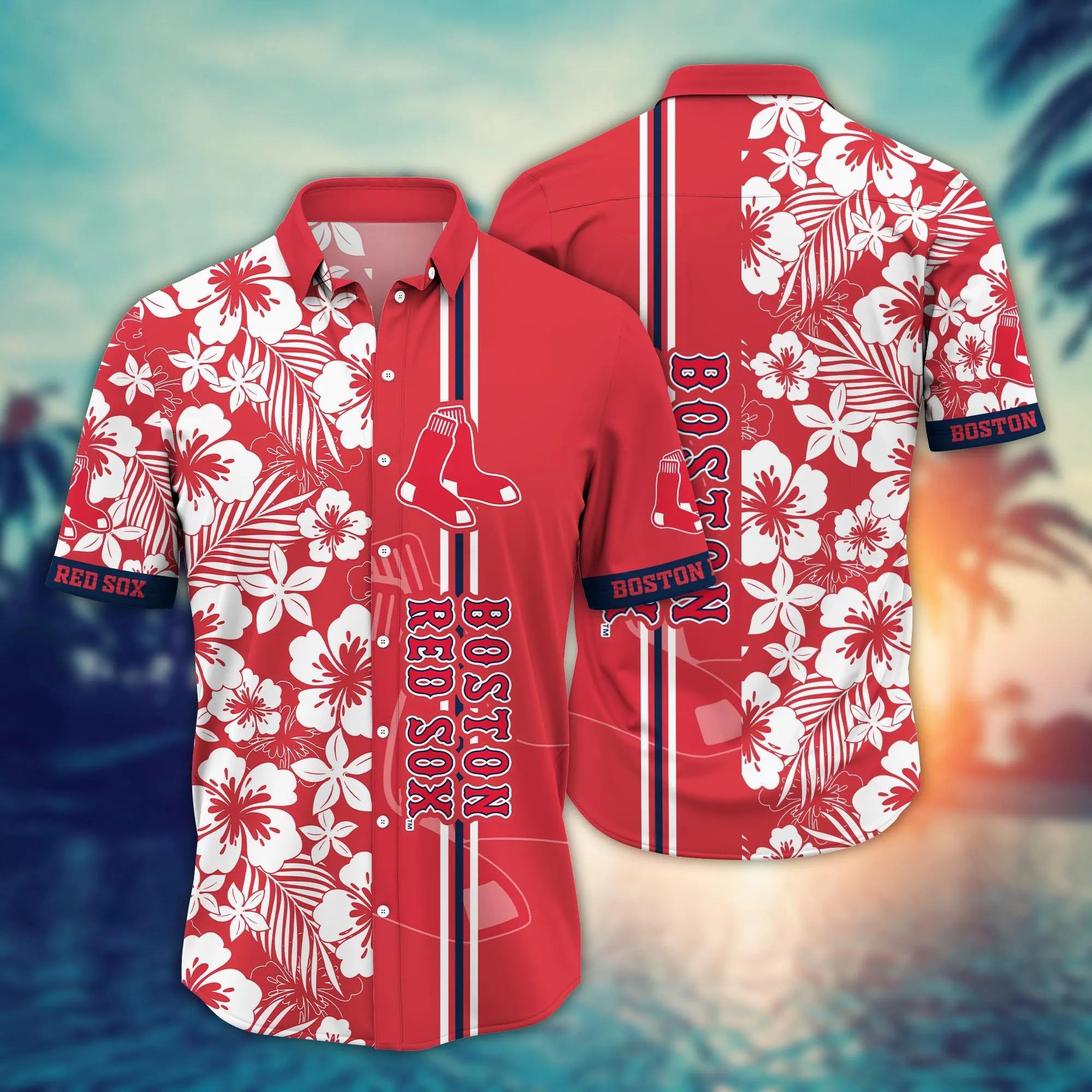 Boston Red Sox MLB Hawaiian Shirt Mid Yeartime Aloha Shirt