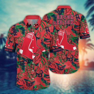 Boston Red Sox MLB Hawaiian Shirt Straw Hats Aloha Shirt