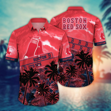 Boston Red Sox MLB Hawaiian Shirt Sunlight Aloha Shirt