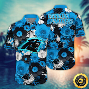 Carolina Panthers Hawaii Shirt  Flower Colorful Coastal Wear