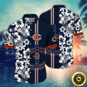 Chicago Bears Hawaii Shirt  Flower Exotic Island Fashion