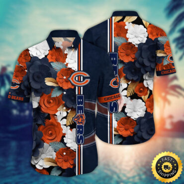 Chicago Bears Hawaii Shirt  Flower Laid Back Hawaiian Charm
