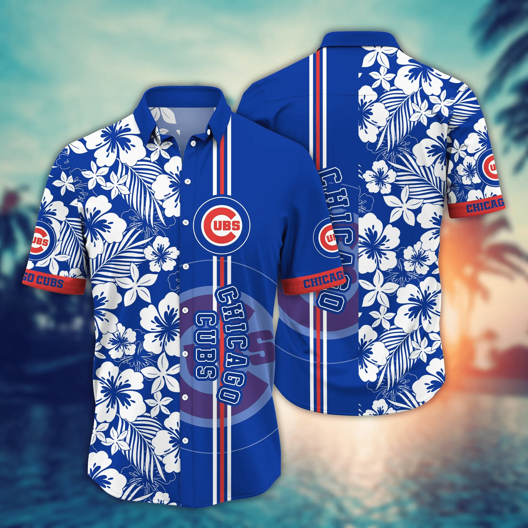 Chicago Cubs MLB Hawaiian Shirt Campingtime Aloha Shirt