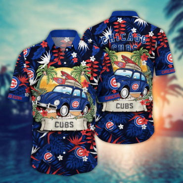 Chicago Cubs MLB Hawaiian Shirt Fresh Mowed Lawnstime Aloha Shirt