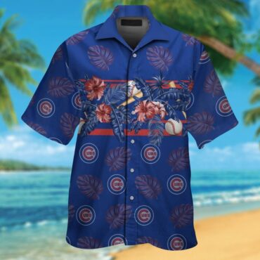 Chicago Cubs Short Sleeve Button Up Tropical Hawaiian Shirt Ver07