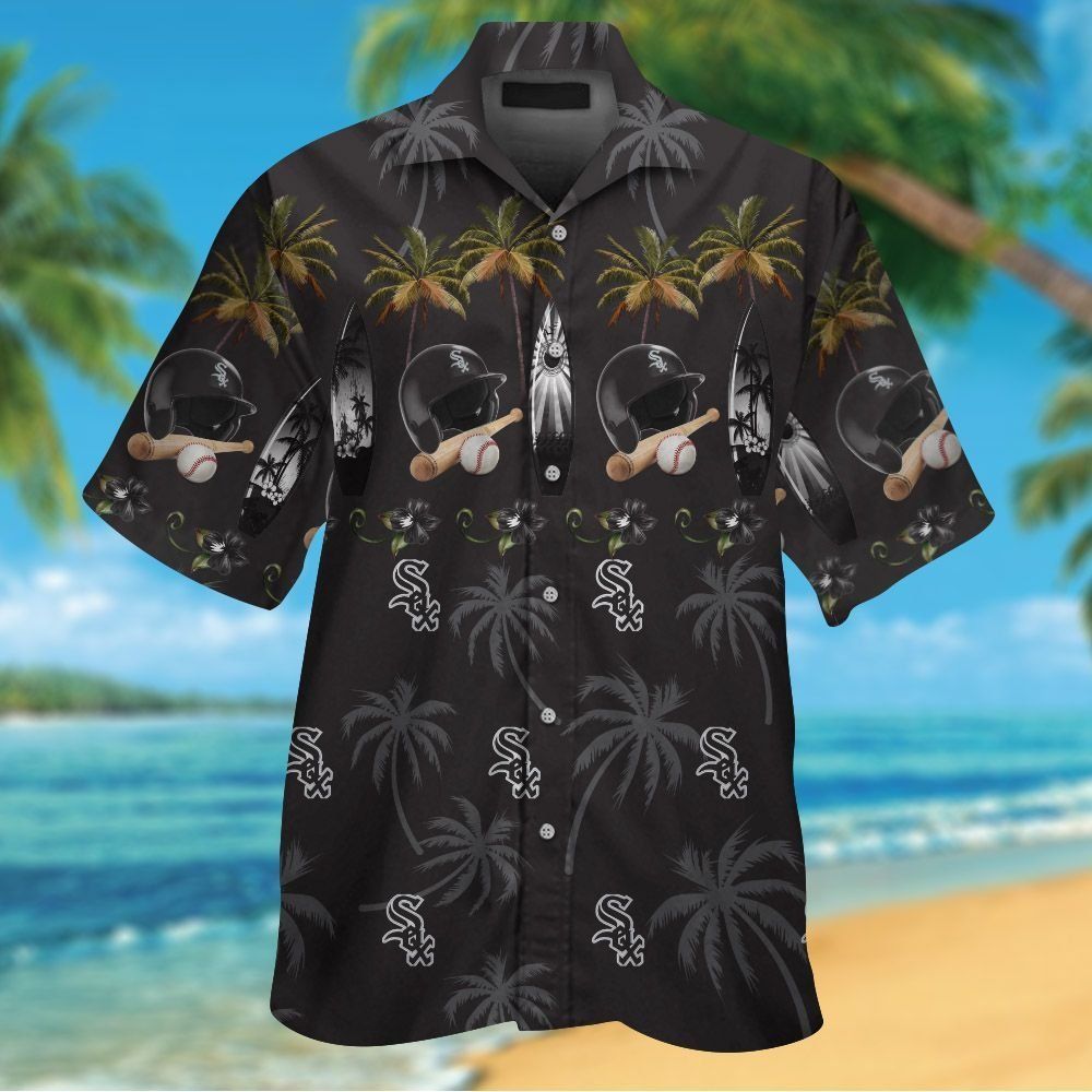 Chicago White Sox Short Sleeve Button Up Tropical Hawaiian Shirt Ver06