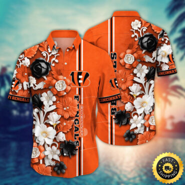 Cincinnati Bengals Hawaii Shirt  Flower Aloha Shirt For Football Fans