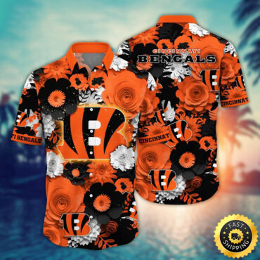 Cincinnati Bengals Hawaii Shirt  Flower Colorful Coastal Wear