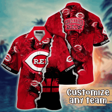 Cincinnati Reds MLB Hawaiian Shirt Custom Sun Rays Aloha Shirt