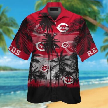 Cincinnati Reds Short Sleeve Button Up Tropical Hawaiian Shirt Ver07