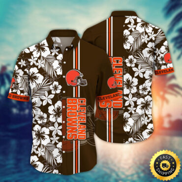 Cleveland Browns Hawaii Shirt  Flower Exotic Island Fashion