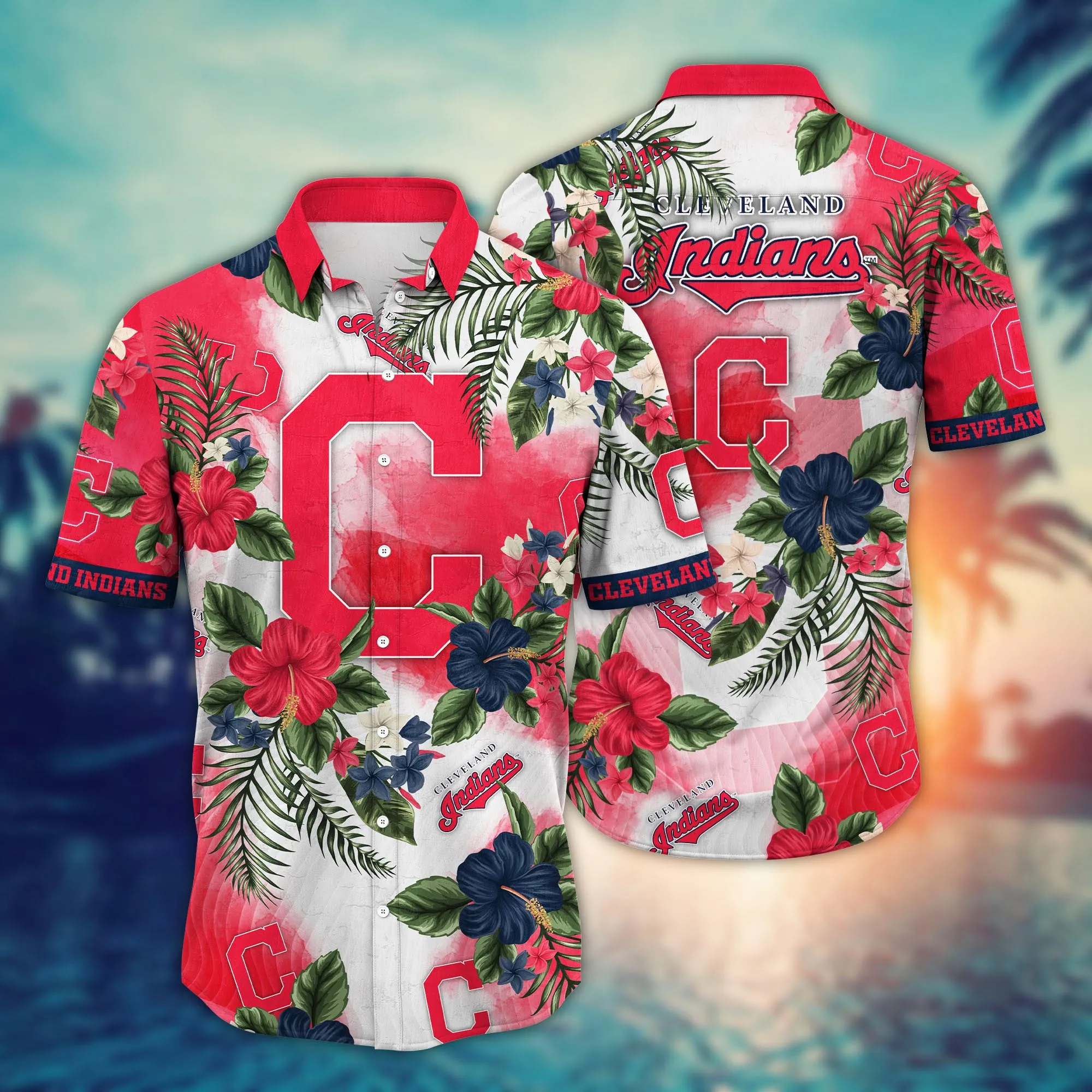 Cleveland Indians MLB Hawaiian Shirt Campingtime Aloha Shirt