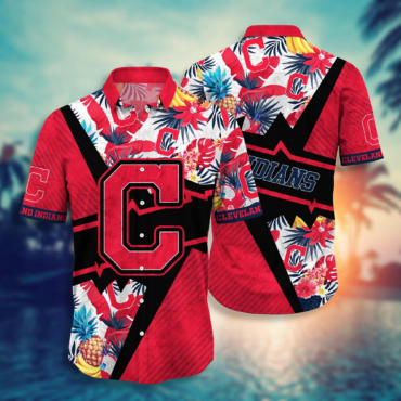 Cleveland Indians MLB Hawaiian Shirt Garden Parties Aloha Shirt