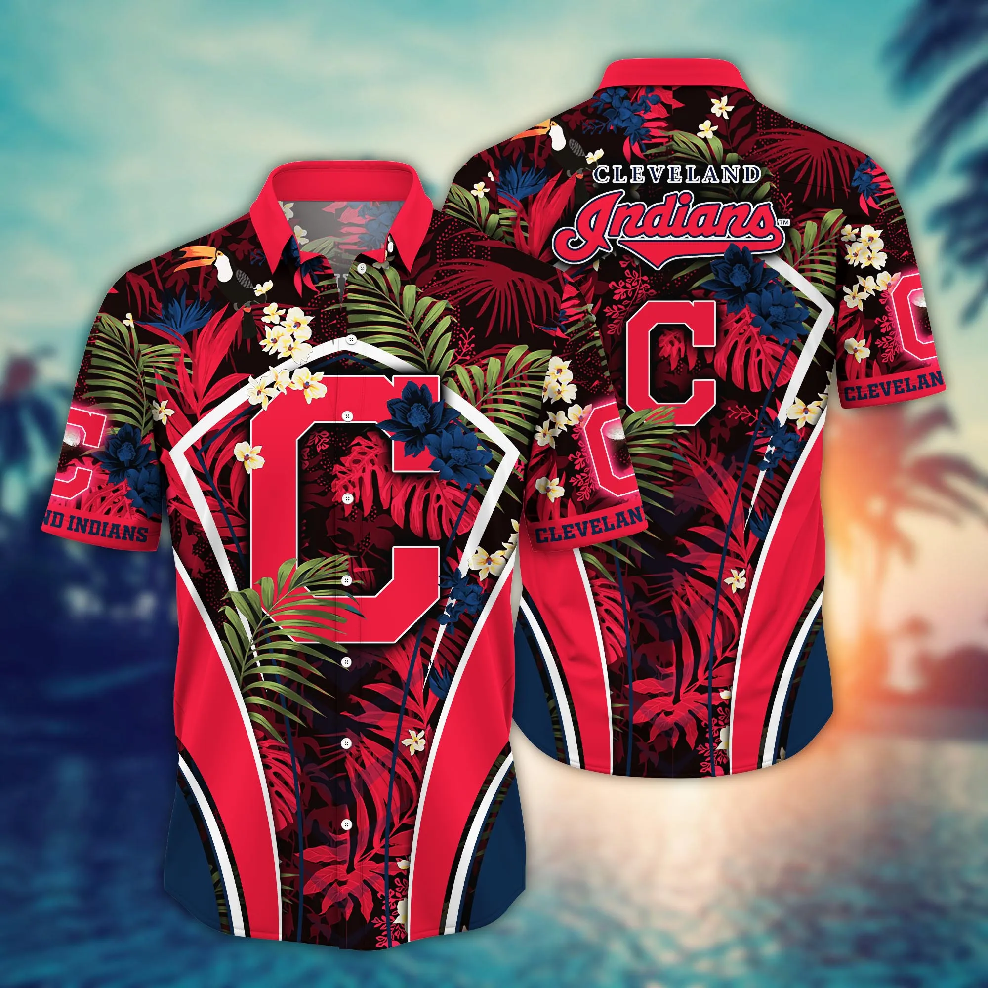 Cleveland Indians MLB Hawaiian Shirt Pool Parties Aloha Shirt