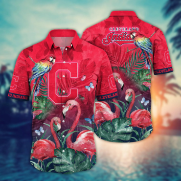 Cleveland Indians MLB Hawaiian Shirt Sun Rays Aloha Shirt