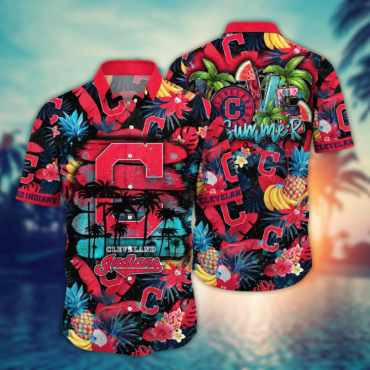 Cleveland Indians MLB Hawaiian Shirt Warm Nights Aloha Shirt