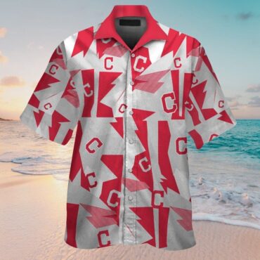 Cleveland Indians Short Sleeve Button Up Tropical Hawaiian Shirt Ver06