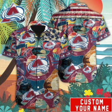 Colorado Avalanche Custom Name Hawaiian Shirt