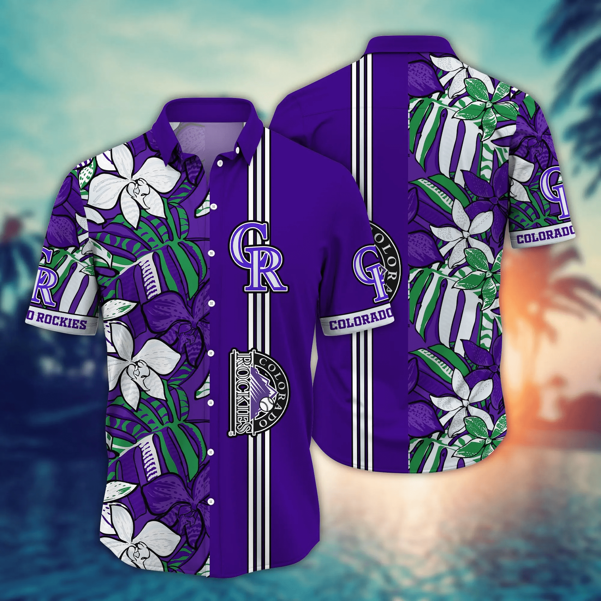 Colorado Rockies MLB Hawaiian Shirt Blooming Flowers Aloha Shirt