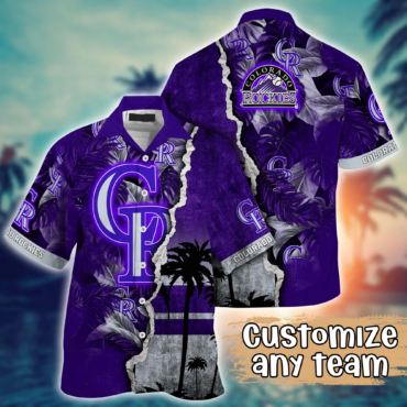 Colorado Rockies MLB Hawaiian Shirt Custom Hot Sands Aloha Shirt