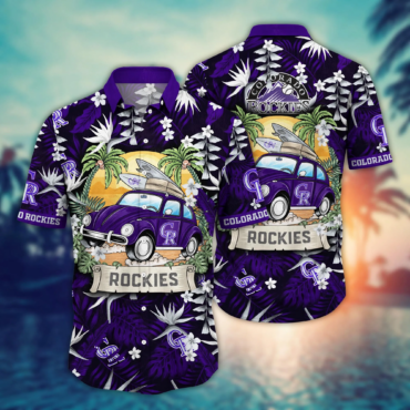 Colorado Rockies MLB Hawaiian Shirt Fresh Mowed Lawnstime Aloha Shirt