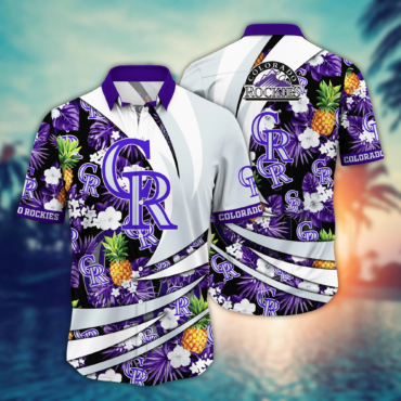 Colorado Rockies MLB Hawaiian Shirt Garden Parties Aloha Shirt