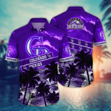 Colorado Rockies MLB Hawaiian Shirt Surfing Aloha Shirt