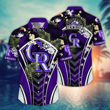 Colorado Rockies MLB Hawaiian Shirt Vacation Spots Aloha Shirt